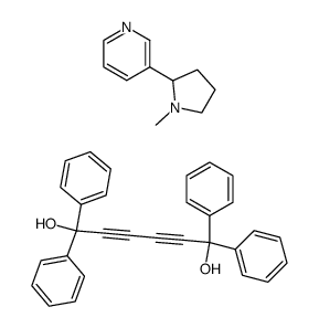 1:1 complex of 1,1,6,6-tetraphenyl-hexa-2,4-diyne 1,6-diol and nicotine结构式