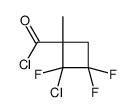 2-chloro-2,3,3-trifluoro-1-methylcyclobutane-1-carbonyl chloride Structure