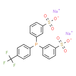 双(3-磺酸苯基)(4-三氟甲基苯基)膦酸二钠二水合物结构式
