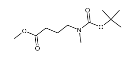 methyl 4-[[(1,1-dimethylethoxy)carbonyl]methylamino]butanoic acid结构式