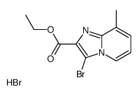 3-溴-8-甲基-咪唑并[1,2-a]吡啶-2-羧酸乙酯氢溴酸结构式