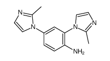 2,4-双-(2-甲基-1-咪唑)-苯胺结构式
