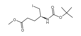 (S)-4-tert-butoxycarbonylamino-5-iodo-pentanoic acid methyl ester结构式