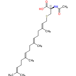 N-乙酰基-S-香叶基香叶基-L-半胱氨酸(AGGC)结构式