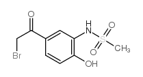 N-[5-(2-溴-乙酰基)-2-羟基-苯基]-甲烷磺酰胺结构式