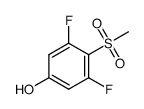 3,5-二氟-4-甲砜基苯酚结构式