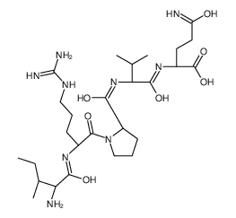 (2S)-5-amino-2-[[(2S)-2-[[(2S)-1-[(2S)-2-[[(2S)-2-amino-3-methylpentanoyl]amino]-5-(diaminomethylideneamino)pentanoyl]pyrrolidine-2-carbonyl]amino]-3-methylbutanoyl]amino]-5-oxopentanoic acid Structure