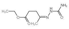 Pentanoic acid,4-[2-(aminocarbonyl)hydrazinylidene]-, ethyl ester Structure