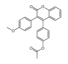 4-(3-(4-METHOXYPHENYL)-2-OXO-2H-CHROMEN-4-YL)PHENYL ACETATE结构式