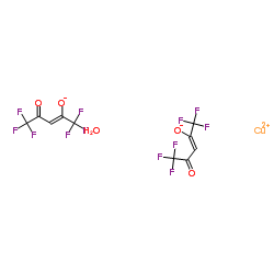 双(六氟乙酰丙酮)合铜(II) 水合物结构式