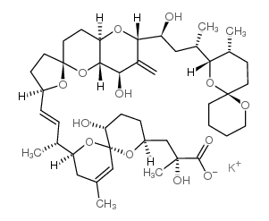 Okadaic acid potassium salt, from Prorocentrum concavum Structure