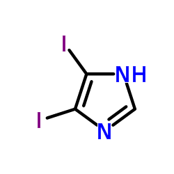 4,5-二碘-1H-咪唑结构式