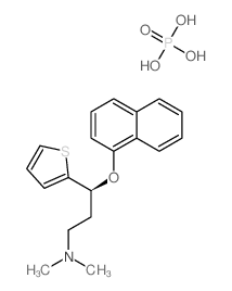 (S)-N,N-Dimethyl-3-(naphthalen-1-yloxy)-3-(thiophen-2-yl)propan-1-amine phosphate结构式