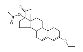 3-乙氧基-17-羟基孕甾-3,5-二烯-20-酮17-乙酸酯结构式