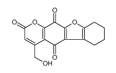 4-(hydroxymethyl)-6,7,8,9-tetrahydro-[1]benzofuro[3,2-g]chromene-2,5,11-trione结构式