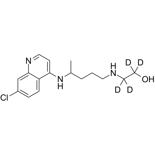 Desethyl Hydroxychloroquine-d4结构式