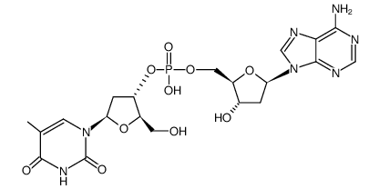 2'-deoxythymidylyl-(3'-5')-2'-deoxyadenosine结构式