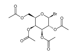 1-溴-2,3,4,6-四-乙酰基-beta-d-半乳糖苷结构式
