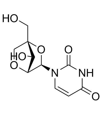 1-(2’-O,4-C-甲桥-BETA-D-呋喃核糖基)尿苷结构式