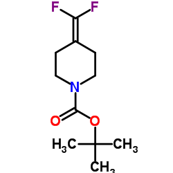 4-(difluoromethylene)-1-piperidinecarboxylic acid 1,1-dimethylethyl ester结构式