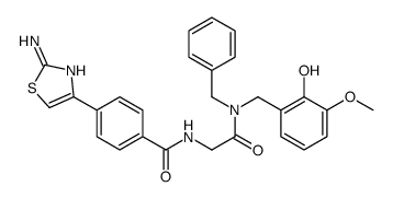 4-(2-Amino-1,3-thiazol-4-yl)-N-{2-[benzyl(2-hydroxy-3-methoxybenz yl)amino]-2-oxoethyl}benzamide结构式