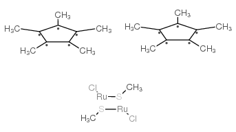 二氯双(μ-甲硫基氨基)双(五甲基环戊二烯基)二钌(III),99％(正异构体和反异构体的混合物)结构式