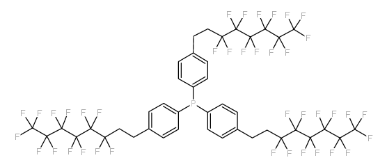 三[4-(3,3,4,4,5,5,6,6,7,7,8,8,8,8,8-三氟氟辛基)苯基]膦结构式