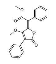 (E)-[3-Methoxy-5-oxo-4-phenylfuran-2(5H)-ylidene]phenylacetic acid methyl ester结构式