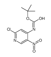 tert-butyl 2-chloro-5-nitropyridin-4-ylcarbamate Structure