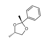 trans-()-2,4-dimethyl-2-phenyl-1,3-dioxolane结构式