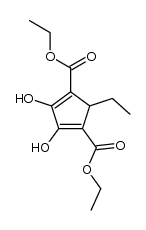 diethyl 2-ethyl-4,5-dihydroxycyclopenta-3,5-diene-1,3-dicarboxylate Structure