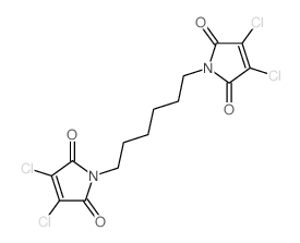 1H-Pyrrole-2,5-dione,1,1'-(1,6-hexanediyl)bis[3,4-dichloro-结构式