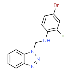 N-(1H-1,2,3-BENZOTRIAZOL-1-YLMETHYL)-4-BROMO-2-FLUOROANILINE structure