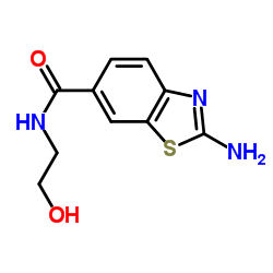 2-氨基苯并噻唑-6-羧酸(2-羟基乙基)-酰胺结构式