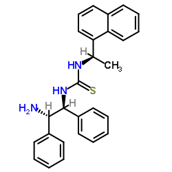 N-[(1S,2S)-2-amino-1,2-diphenylethyl]-N'-[(1R)-1-(1-naphthalenyl)ethyl]-Thiourea structure