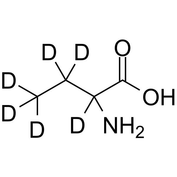 DL-2-氨基丁酸-D6结构式