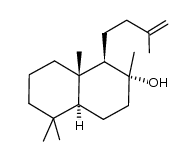 (+)-(1R,2R,4aS,8aS)-2,5,5,8a-tetramethyl-1-(3-methyl-3-butenyl)-decahydro-2-naphthalenol Structure