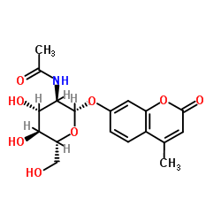 4-Methylumbelliferyl-N-acetyl-ß-D-glucosaminide Structure