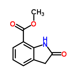 2-吲哚酮-7-甲酸甲酯结构式