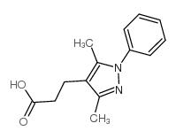 3-(3,5-二甲基-1-苯基-1H-吡唑-4-基)-丙酸结构式