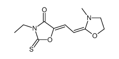 3-Ethyl-5-[2-(3-methyloxazolidin-2-ylidene)ethylidene]-2-thioxooxazolidin-4-one Structure