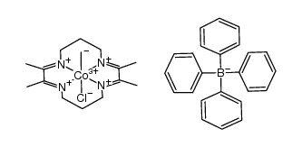 [MeCo(2,3,9,10-tetramethyl-1,4,8,11-tetraazacyclotetradeca-1,3,8,10-tetraene)Cl]*B(C6H5)4 Structure
