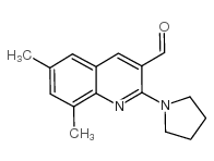 6,8-二甲基-2-吡咯烷-1-基-喹啉-3-甲醛结构式