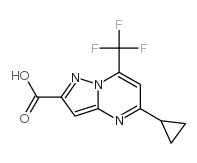 5-环丙基-7-(三氟甲基)吡唑并[1,5-a]嘧啶-2-羧酸结构式