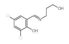 Phenol,2,4-dichloro-6-[[(3-hydroxypropyl)imino]methyl]-结构式