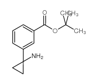 Benzoic acid, 3-(1-aminocyclopropyl)-, 1,1-dimethylethyl ester Structure