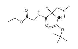 (N-(tert-butoxycarbonyl)-L-leucinyl)glycine ethyl ester结构式