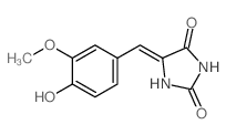 2,4-Imidazolidinedione,5-[(4-hydroxy-3-methoxyphenyl)methylene]-结构式