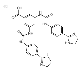 3,5-Bis(((4-(4,5-dihydro-1H-imidazol-2-yl)anilino)carbonyl)amino)benzoic acid结构式