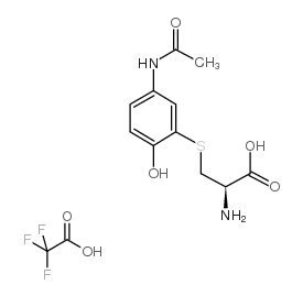 S-[5-(乙酰氨基)-2-羟基苯基]-L-半胱氨酸结构式